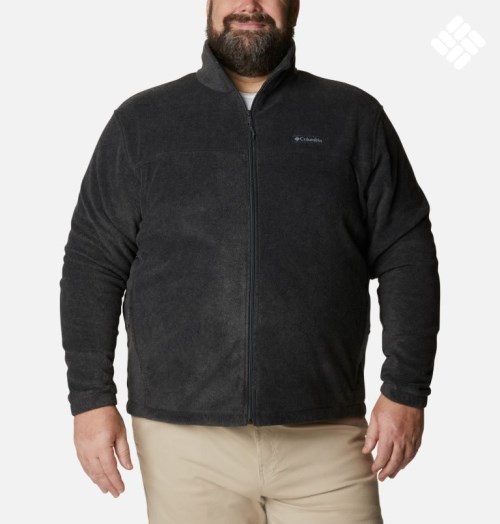 Men's Columbia Steens Mountain 2.0 Full Zip Fleece Jackets Black | Plus Size CA-F41L6